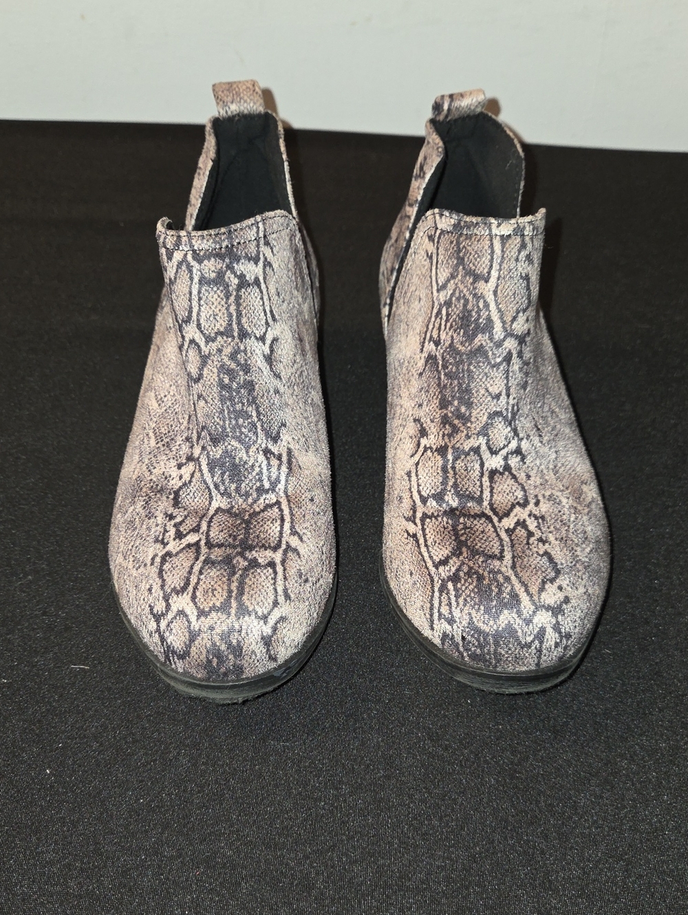Pierre Dumas Snake-Print Ankle Booties - Brown/Gray